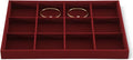 Linen 12 Grid Stackable Bangle Storage Tray, Bracelet Watch Display Tray, Jewelry Shop Counter Showcase Table Top Organizers, Makeup Table Drawer Insert Jewelry Tray