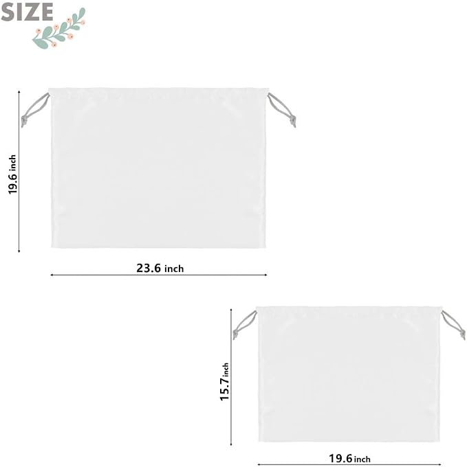 2 Pack Dust Bags for Handbags Silk Dust Cover Bag for Handbags Purses Shoes, Dustproof Drawstring Bag Travel Storage Pouch