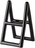 Handmade Ceramic Holder Stand for Toothbrushes, Makeup Brushes, and Pens - Minimalist Design for Bathroom Vanity and Countertops Decor (Black)