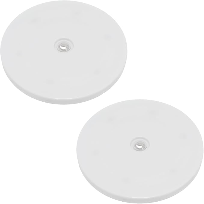 2 Pcs White 6 inch Acrylic Lazy Susan Rotating Turntable Organizer Bearings - Round Swivel Plate for Spice Rack, Table, Cake, Kitchen Pantry