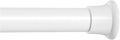 MEXAU 1 Pack Spring Tension Curtain Rods 31-76 Inch White Shower Curtain Rod No Drilling Adjustable Spring Loaded Curtain Rods 7/8" Diameter Shower Rods for Window Bathroom Closet Doorway Door