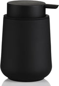 YAUKPH Matte Black Liquid Hand Soap Dispenser Plastic 11 oz - Modern Minimalist Style for Bathroom & Kitchen Countertop Refillable