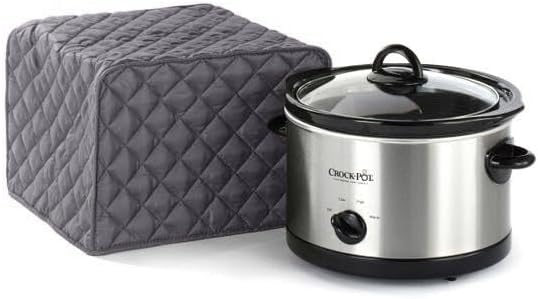 Covermates Keepsakes Slow Cooker Cover – Quilted Electric Appliance Protector for Kitchen Counter Storage – Dust & Stain Resistant – Washable Slip-On Design, Slate