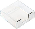 MultiBey Silver Sticky Note Holder Clear Acrylic Memo Pad Dispenser | Transparent Sticky Note Pad Holder Desk Supplies Organizer Accessories for Office Home Schools Decor (Silver)
