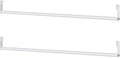Threehoney 2 Pack Wire Shelving Garment Hanger Bar Wire Shelving Accessories Industrial Closet Clothes Rods for Home Retail Store(White,36 Inch)