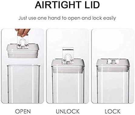 Food Storage Containers with Lids, 5 Pieces Set Airtight Food Containers, Interchangeable Lock Design