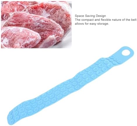 Silicone Thawing Belt for Frozen Meat, Seafood, Fish, Steak, Chicken, Fast Kitchen Defrosting Tool, Blue, Countertop and Sink Compatible