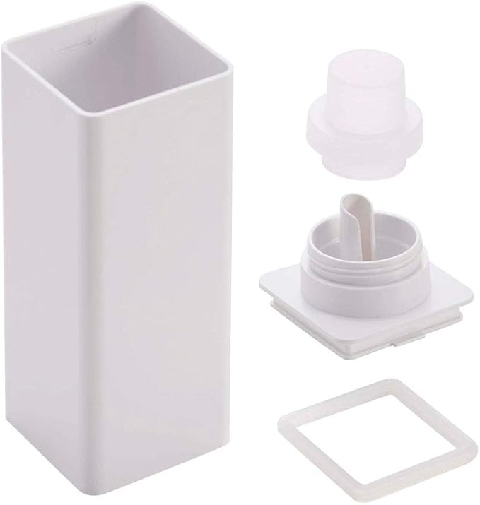 Yamazaki 4852 Magnetic Refill Laundry Bottle, White, Approx. 2.8 x 2.8 x 8.7 inches (7 x 7.2 x 22 cm), Tower Measuring Cap, Easy Refill, 16.9 fl oz (500 ml)
