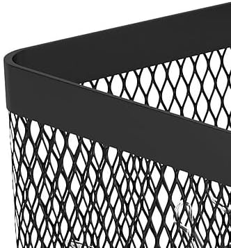TRU RED Small Stackable Wire Mesh Accessory Holder, Matte Black – Desktop Organizer for Office Supplies