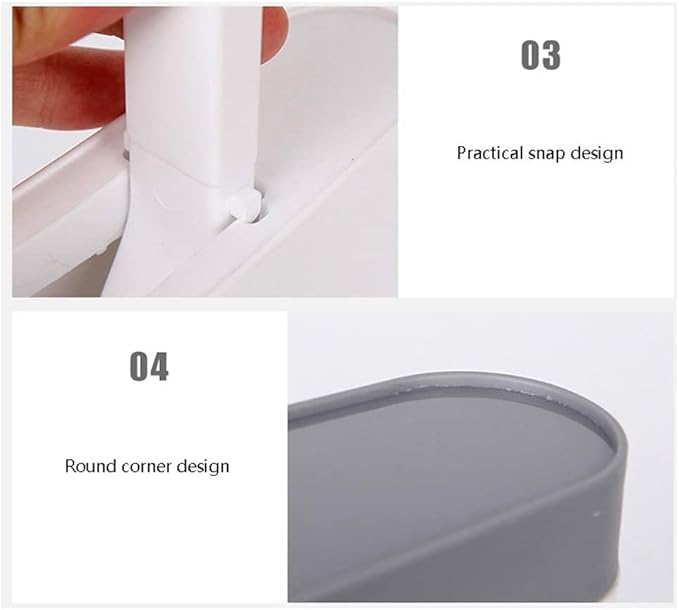 Toilet Brush Plastic Toilet Brush Holder Arc Shape Long Handle Soft Hair Toilet Cleaning Set Home Bathroom Toilet Brush and Holder Toilet Tools (Color : Grey) (Gray)