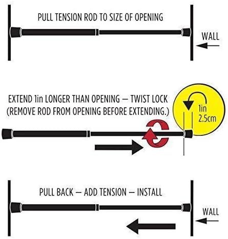 iDesign Cameo Metal Tension Rod, Adjustable Customizable Curtain Rod for Bathtub, Shower Stall, Closet, Doorway, 43-75 Inches,Dark Bronze | For Bathtub, Shower Stall, Closet