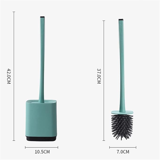Toilet Brush Cleaning Brush Toilet Accessories Home Floor-Standing Wall-Mounted WC Bathroom Parts Sets Lavatory Cleaning Tool Cleaner Drawer Bathroom Toilet Brush Holder (White) (Green)