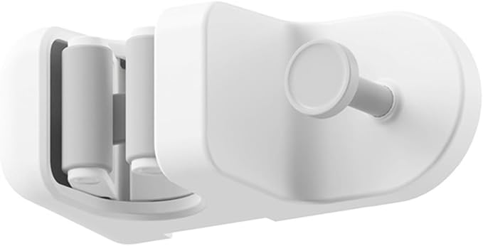 So Nice Mop and Broom Holder (No Drill & Strong Adhesive) Wall Mount with Key Hook, All-in-One Organizer for Bathroom & Kitchen (Holds Towels & Sponges), Fits 0.75-1.2 Inch Handles, White