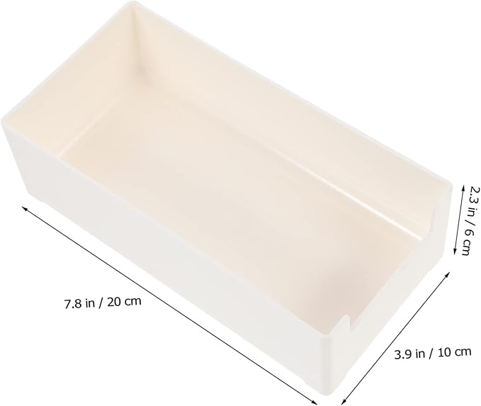 Housoutil 2pcs Stacking Storage Bins Storage Organizer for Cosmetics Office Home Stylish Design