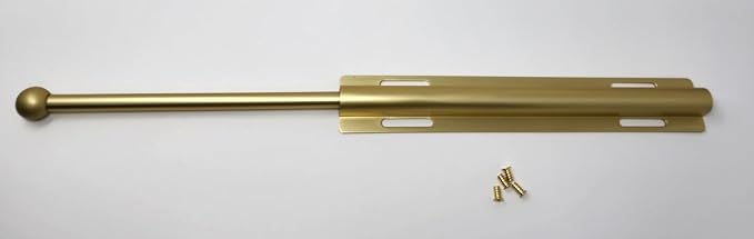 12-Inch Long Expendable and Reversible Pullout Closet Wardrobe Valet Rod with Installation screws (Matte Brass)