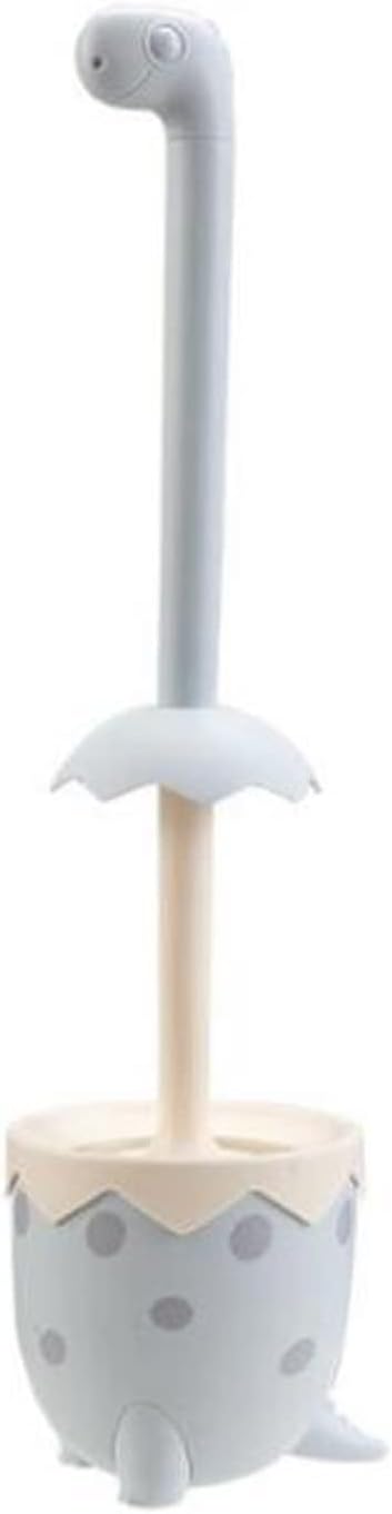 Toilet Brush Set, Compact Size Toilet Bowl Brush and Holder Toilet Bowl Scrubber with Silicone Bristles, No Dead Angle Home Cleaning Utensils Bathroom Accessories (Color : Blue) (Blue)