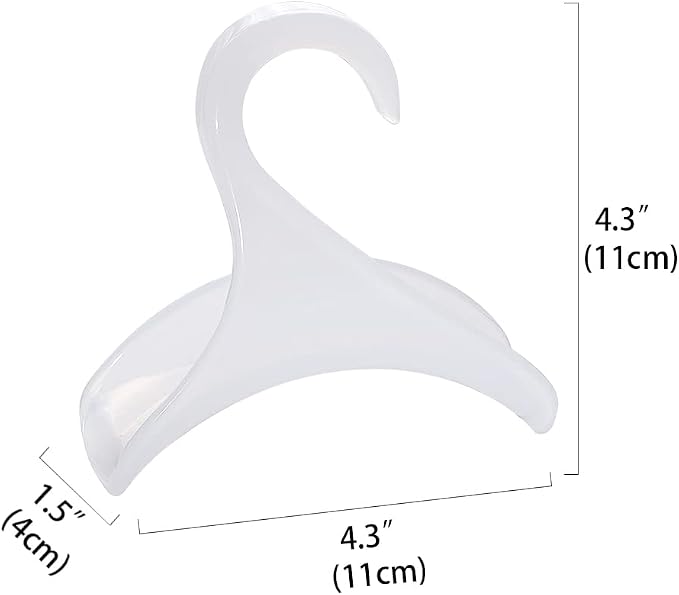 Purse Hanger for Closet Rod - Handbag Storage Organizer - Acrylic Hangers for Hanging Purses, Backpacks, Satchels, Crossovers, Totes (4 Pack)