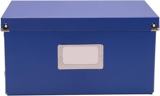 Snap-N-Store Vinyl 45 Record Box, for 45 RPM Vinyl Storage, 8.25 x 7.5 x 14.5 Inches, Classic Blue, SNS02418