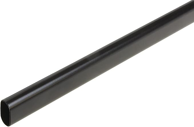 Oval Closet Rod CUSTOM CUT TO SIZE. Up to 92 inches long! Choose Finish. Includes End Supports.