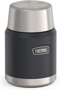 THERMOS ICON Stainless Steel Food Jar with Spoon, 16 Ounce, Granite