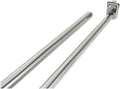 Pemberly Row Adjustable Steel Closet Rod, 48-72 in, Polished Chrome Finish, Includes Mounting Hardware, Ideal for Storage and Organization in Standard Closets