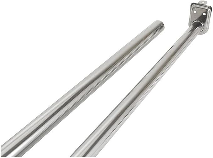 Pemberly Row Adjustable Steel Closet Rod, 48-72 in, Polished Chrome Finish, Includes Mounting Hardware, Ideal for Storage and Organization in Standard Closets