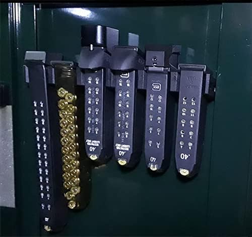 Magazine Mount for Glock 17 19 26 31 32 33 34 - Pistol Mag Wall Display Storage Organization System (4 Mounts Hold 12 Mags)