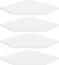 Homode Corner Wall Shelf, Corner Shelf Floating, Set of 4 Wooden Hanging Corner Shelves with Wire Hole for Bathroom Living Room Office, White