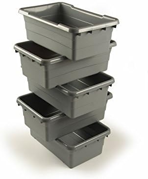 ULTRASOURCE Food Approved Bus Totes/Meat Lug (6 Pack, Blue)