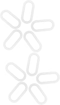 SUPVOX 10pcs Plastic Moving Load Bearing Strap Handles for Carton Boxes and Storage Bins, Adhesive Carry Box Handles for Packing, Moving, and Organizing