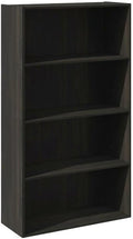 Furnifact Espresso Bookcase with Sturdy Wooden Construction, Elegant Design, Ideal for Home or Office Storage, Single Piece