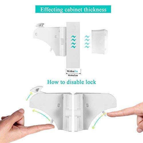 Vmaisi Child Safety Magnetic Cabinet Locks Baby Proofing 16 Locks & 2 Keys | Children Proof Baby Locks - Adhesive or Screws Fixed for Cabinets and Drawers Protection
