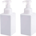 Foaming Soap Dispenser, 22oz Plastic Refillable Pump Bottle, 2 Pack, White | Hand Dispenser for Liquid Soap, Shampoo & Body Wash – Saves Soap with Rich Foam, Reusable, Easy to Refill, BPA-Free