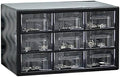 Elegant Jewelry Cabinet with 9 Clear Drawers, Stylish Jewelry Armoire & Organizer for Makeup, Office Supplies, Desk Storage - Chic White Design for Home Décor