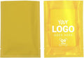 100PCS Customized Vacuum Heat Seal Bag,Open Top Packaging Bag with Clear Front,Single Color Printing for Logo/Text/QR Code (Gold, 10 * 15CM/4.0"*6.0"-100PCS-One Color Print)
