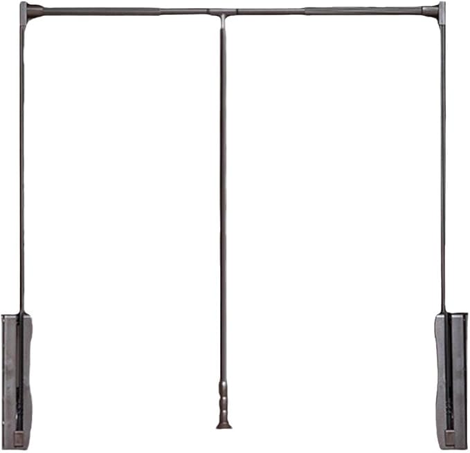HOWHY Pull Down Closet Rod - Adjustable Side Mounted Closet Rod for Hanging Clothes,Easy to take and store clothes (Widths:36.61~49.21)