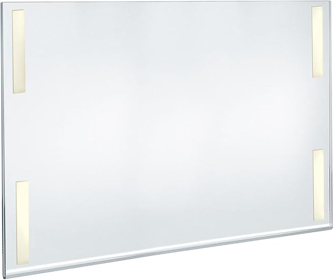 Azar Displays 122038 22-Inch W by 17-Inch H Wall Mount Acrylic Frame Pack of 10 - Clear Acrylic Wall Frame with Sticky Back - Floating Wall Sign Holder - Adhesive Office Sign - Frameless Picture Frame