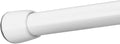 iDesign Cameo Metal Expandable Constant Tension Shower Curtain Rod for Master, Guest, Kids' Bathroom, Adjustable from 26-42", White