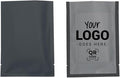 100PCS Customized Vacuum Heat Seal Bag,Open Top Packaging Bag with Clear Front,Single Color Printing for Logo/Text/QR Code (Black, 9 * 13CM/3.5"*5.1"-100PCS-One Color Print)