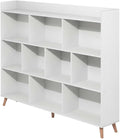 Furnifact White Bookcase with Sleek Engineered Wood Construction, Modern Design, Sturdy Shelving for Ample Storage, Ideal for Home or Office Organization