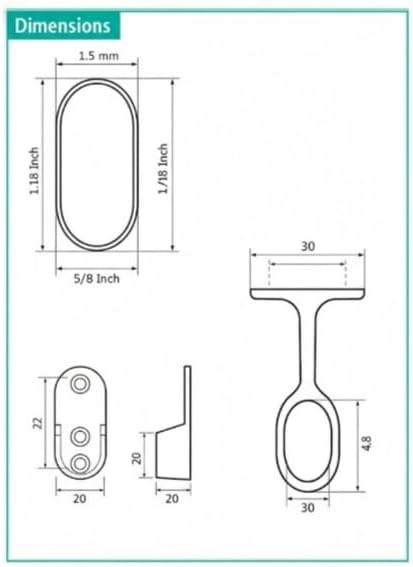 6-Case ProPack Kit Matte Brass 96" Long Oval Wardrobe Closet Rods with 12 End Cap Flanges and 6 Center Supports with Installation screws