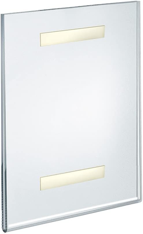 Azar Displays, 122021, Adhesive Clear Acrylic Wall Sign Holder Display, Verticle Portrait Frame for Posters, Flyers, Art, Business, School, Nameplates & Doorway Signs, 10 Pack, 8.5" x 11"