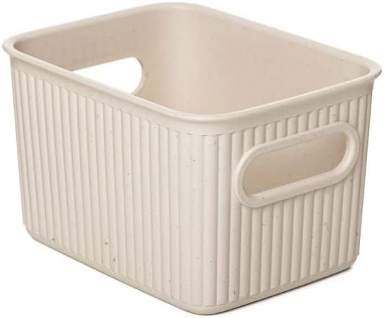 Superio Eco-Friendly Decorative Plastic Storage Bin - Plastic Basket Open Home Storage Organizer Basket, Container Boxes for Organizing Closet Storage Bins for Shelves Drawer Shelf (1.5 Liter)