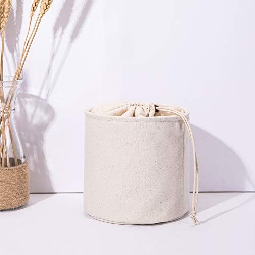 Tall Purse Organizer Insert Womens Canvas Round Handbag Organizer Storage,Handbag Purse Organizer Round Cosmetic Pouch Bag Bucket Makeup Bag