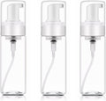 Foaming Dispenser Bottle,3Pcs 7oz/200ml Transparent Empty Spray Bottles Plastic Foam Pump Bottle Travel Soap Bottle Soap Foam Bottle Portable Foam Bottle for Hand Soap,Lash Cleanser