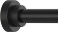 Thestoa Shower Curtain Rod Adjustable 43-92 inch, 1"Diameter Spring Tension Curtain Rod No Drill, Anti-Rust Non-Slip Shower Rod, Black Shower Curtain Rod for Bathroom Tension