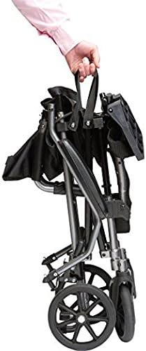 HEALTHLINE Transport Wheelchair Light Weight With Carrying Bag