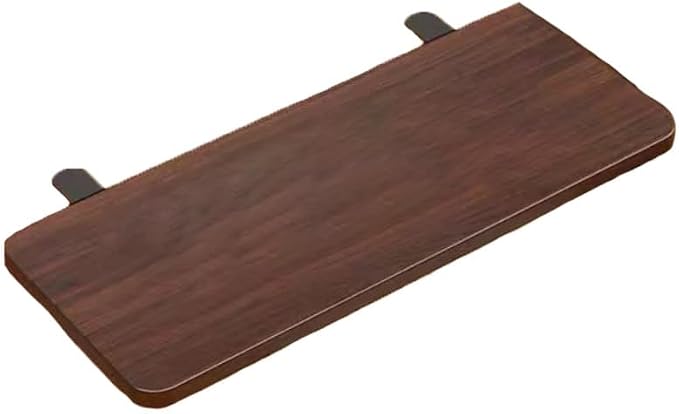 Desk Extender Tray, Punch-Free Clamp on 90° Foldable Keyboard Drawer Tray, Table Mount Armrest Shelf, Computer Elbow Arm Support (Brown, 27.6"*9.8"*0.5"/70cm*25cm*1.2cm)