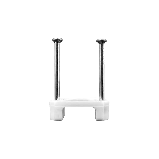 500-Pack 1/2 inch Insulated Plastic Cable Staples - Secures Electrical, UF, (NM) Non-Metalic, and Low-Voltage Wires