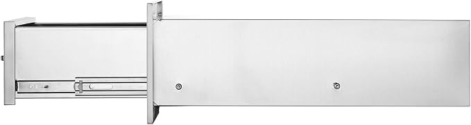 VEVOR Outdoor Kitchen Drawers 14W x 8.5H x 23D Inch, Outdoor Kitchen Cabinets with Stainless Steel Handle, Flush Mount Double Drawers, BBQ Island Drawers, Outdoor Kitchen Access Drawers